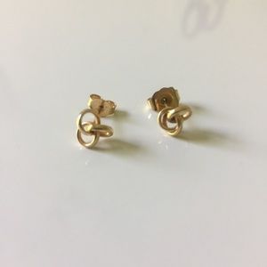 14k Solid Gold Vintage Knot Studs